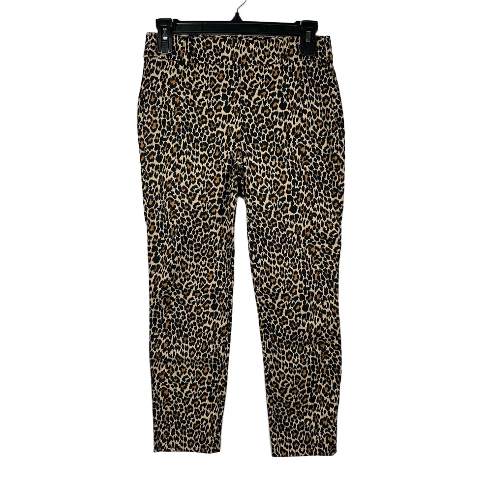 J. Crew Winnie Leopard Print Dress Pants Size 0P